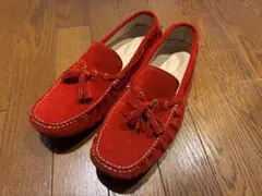 スウェードドライビングシューズ　レッド　モカシンのサムネイル