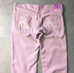 【美品】EVISU ローライズ フレア デニム ピンク 美品】EVISU ローライズ フレア デニム ピンク - メルカリ