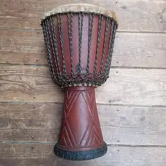 中古良品】ジャンベ DJEMBE 木製 民族楽器 ケース付き - メルカリ