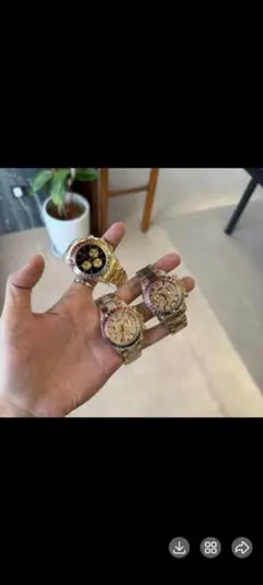 rolex 自動巻きアナログ時計 3本セット