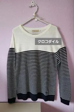 CROCODILE ストライプサマーニット 長袖
