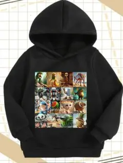 イタリアンブレインロット裏起毛 裏ボア 長袖 トレーナー 黒 パーカー