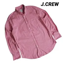 J.CREW ギンガムチェック・コットン・長袖BDシャツ 赤&白 69178のサムネイル