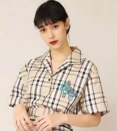 PUNYUS チェック柄サボテンシャツ　値下げ！