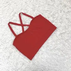 【スライ】 (F) ストレッチリブブラトップ バックデザイン ショート丈キャミのサムネイル