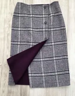 イエナ　IENA　Wフェイスリバーシブルミッドカーフスカート　36