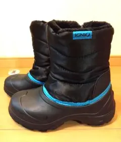 IGNIO 子ども用スノーブーツ 黒/青　24.0cm