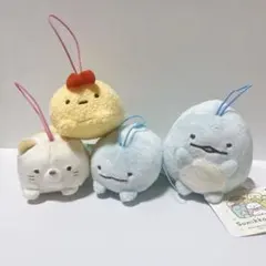 すみっコぐらし マスコット 4種セット とかげ ねこ えびふらいのしっぽ