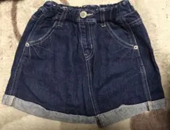 美品 デニム ミニスカート キッズ 女の子 100cm 定番 インディゴ