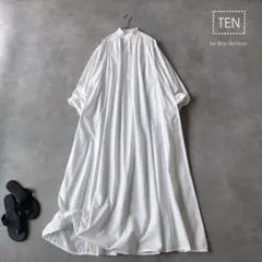 ロンハーマン×TEN カフタンドレス ワンピース ホワイト 白 シャツ