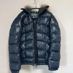 ファー付き　ダウンジャケット　光沢　Y2K お兄系　グランジ　ギャル男　平成