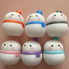【新品未使用】SnowManスノーマンメンバーカラーまるっこ雪だるまソフビ人形