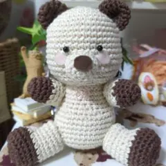 ハンドメイド くまのあみぐるみ