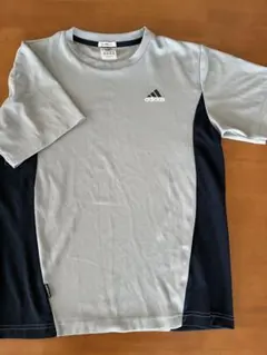 adidas Tシャツ グレー/ネイビー