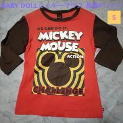 人気♥BABY DOLLベビードール ミッキーマウス 長袖Tシャツ 　S