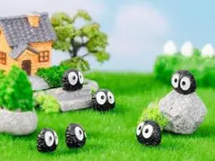 まっくろくろすけ フィギュア 20個 黒 可愛い 小道具　装飾　インテリア