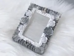 硬質ケース デコ B8 トレカデコ トレカケース ホイップデコ グレー 薔薇