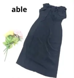 able【S】フォーマルワンピース ノースリーブ パーティー 冠婚葬祭 キレイ目
