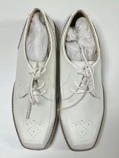 ホワイト 厚底 レースアップシューズ