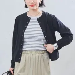 コーエン　接触冷感ショートカーディガン　黒　Mサイズのサムネイル