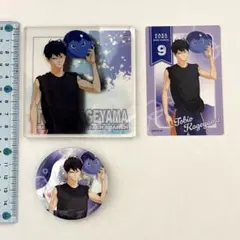 ハイキュー!! 文房具カフェ　影山　アクリルコースター、クリアカード、缶バッジ