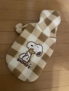 スヌーピー チェック柄 フリース犬服 Sサイズ