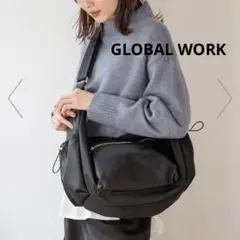 美品✨GLOBAL WORK グローバルワーク　撥水軽量8ポケショルダー 黒