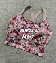 ⑪SUKALA スカーラ ヨガウェア ブラトップ 花柄 M スモークピンク