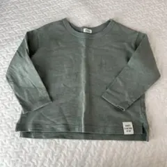 オーガニックコットン 長袖カットソー グリーン