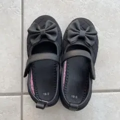 リボン付きフォーマルシューズ 19.0cm ブラック