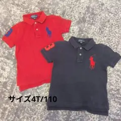 2枚セットラルフローレン ビッグポニーポロシャツ 半袖キッズ サイズ4T/110