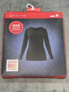 ユニクロ ヒートテック超極暖クルーネックT長袖ブラックサイズ女性M新品未開封