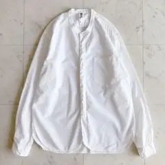 MHL. エムエイチエル 長袖バンドカラーシャツ ホワイト M メンズ