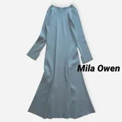 Mila Owenミラオーウェン　リブニット　ロングフレアワンピース