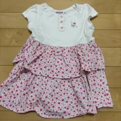 ミキハウス　うさこ　フラワープリント ワンピース 90