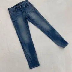 バンヤードストーム デニムパンツ スキニー ウォッシュ加工 5ポケット ブルー