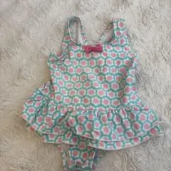 ベビー水着 女の子 フリル 花柄　サイズ100〜110