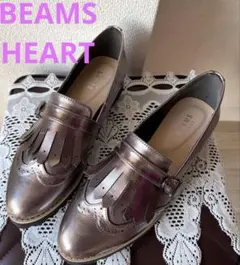 美品BEAMS HEART タッセルローファーベルト　ウイングチップ　Lサイズのサムネイル