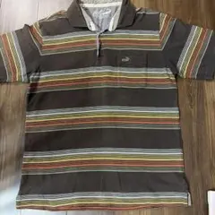 Crocodile ハーフジップ ポロシャツ ボーダー クロコダイルのサムネイル