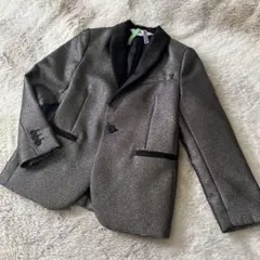 H&M キッズ ラメ入りシルバー ジャケット 120