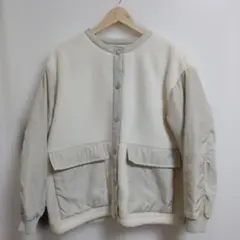 【匿名配送】studio CLIP ノーカラー切り替えボアブルゾン