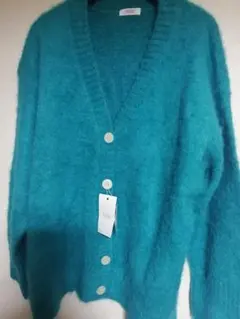 LOWRYS FARM 長袖 ニット カーディガン サイズ2 ブルー系 レデ