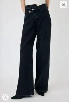 moussy ワイドデニム CROSS WAIST WIDE STRAIGHT