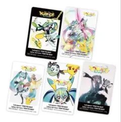 ポケミク ららぽーと限定クリアカード5種 初音ミク ポケモン