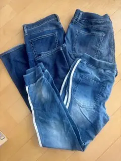 roshell ユニクロ３本セット　Lサイズ デニムパンツ ストライプ