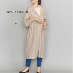 ❁︎BEAUTY&YOUTH❁︎フードロングワンピース【M】ベージュ