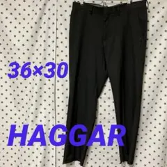 HAGGAR プレミアムコンフォート ブラックスラックス　【36×30】