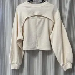 白ニット　トップス　セパレート