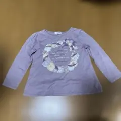 コムサ・フィユ　花のイラスト 長袖カットソー　120A