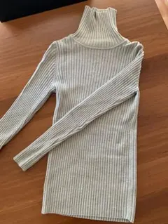 MUJI 無印良品 太リブタートルネック (Lサイズ　オートミール)